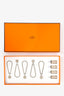 Hermès Palladium-Plated Brass Box Calfskin Magnetic Scarf Display System