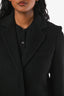 Manteau Max Mara en camel noir à simple boutonnage, taille 2 US