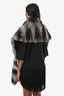 Holt Renfrew Grey Chinchilla Fur Stole