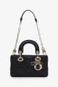 Christian Dior Black Lady D-Joy Micro Bag With Strap