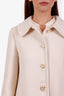 Gucci Cream Wool GG Button Peacoat Size 44