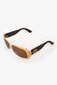 Gucci Gold/Brown GG Shield Sunglasses