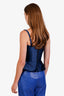 Burberry Blue Satin Bustier Top Size 38