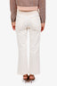 Pre-loved Chanel™ White/Beige Denim Straight Leg Jeans Size 34