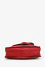 Chloe Red Pebbled Leather Medium Marcie Satchel Bag