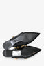 Valentino Black Leather Roman Stud Flat Mules Size 37.5