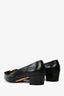 Salvatore Ferragamo Black Leather Vera Kitten Heels Size 6.5