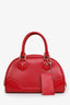 Louis Vuitton Rouge Epi Leather Montaigne PM Bag with Coin Pouch