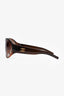 Pre-loved Chanel™ Vintage Brown Round Frame CC Sunglasses