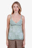 Hermès Green Silk Brides de Gala en Fleurs Knit Crop Tank Top Size 36