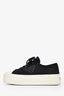 Prada Black Canvas Triangle Platform Sneakers Size 37.5