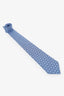 Hermès Light Blue Pattern Silk Tie