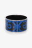 Hermès Black/Blue Enamel Bangle Bracelet PHW