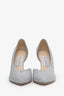 Jimmy Choo Silver Glitter Heels Size 38