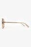 Chloe Green/Gold '41S' Aviator Sunglasses