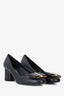 Salvatore Ferragamo Black Leather Vara Bow Pumps