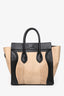 Celine Black/Brown Leather Python Embossed Luggage Tote