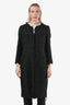 Manteau en tweed de laine noir Giambattista Valli, taille 4 US
