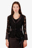 Alexis Black Lace Single Breasted Blazer Top Size XS