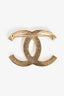 Pre-loved Chanel™ 2012 Gold-Tone Embellished Interlocking CC Brooch
