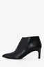 Hermès Black Leather Pointed Ankle Boots Size 35.5