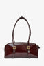 Fabrique Burgundy Oiled Waxed Top Grain Leather 'Monti East West' Shoulder Bag