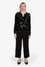 Comme des Garcons Black Wool Pleated Panelled Pants Size S