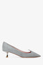 Roger Vivier Escarpins à bout pointu et talons kitten argentés à paillettes Pointure 39