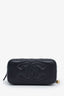 Pre-loved Chanel™ Black Quilted Lambskin Pearl Crush Small Vanity Case with Chain