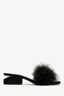 Alexander Wang Black Feather Mules Size 37.5