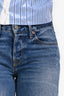GRLFRND Blue Distressed Hem High Rise Jeans Size 26