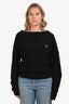 Vivienne Westwood Black Cotton Ribbed Hebo Long Sleeve Top Size L
