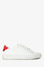 Givenchy White/Red Leather Urban Street Low Top Sneakers Size 37