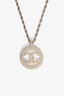 Pre-loved Chanel™ Pearl Round CC Pendant Gold Rope Necklace