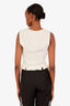 Moschino Couture Cream Sleeveless Scoop Neck Top Size 10