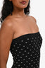 Alexander Wang Black Crystal Logo Tube Midi Dress Size M