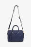 Louis Vuitton Blue Empreinte Leather Monogram Speedy 25 With Strap