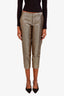 DSquared2 Gold Jacquard Cropped Straight Leg Pants Size 42