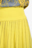 Sacai Yellow Pleated Midi 2-Piece Skirt Size 1