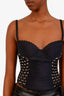 Jean Paul Gaultier Black/Nude Mesh Detailed Bustier Tank Size XS
