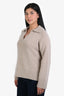 Arch4 Taupe Cashmere V-Neck Polo Sweater Size L