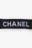 Pre-loved Chanel™ Black Nylon Elastic Logo Gold Metal Clip