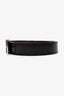 Hermès Black/Brown Leather Reversible Belt Size 95 SHW Mens