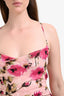 More to Come Pink Floral Criss Cross Open Back Maxi Dress Size S