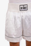 Off-White White Logo-patch Elastic Waistband Shorts Size 46 Mens