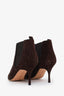 Manolo Blahnik Brown Suede Pointed Toe Booties Size 34