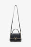 Valentino Black Leather Rockstud Small Top Handle Crossbody Bag with Strap