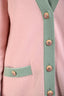 Pre-loved Chanel™ 2024 Cashmere Pink/Green Cardigan Size 36