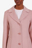 Weekend Max Mara Pink Virgin Wool Peacoat Size 0