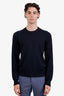 Tom Ford Navy Cotton Silk Crewneck Sweater Size 48 Mens